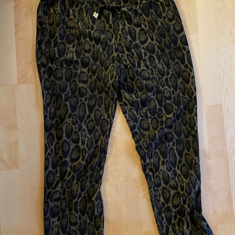 Michael Kors Leopard Print Drawstring Summer Pants